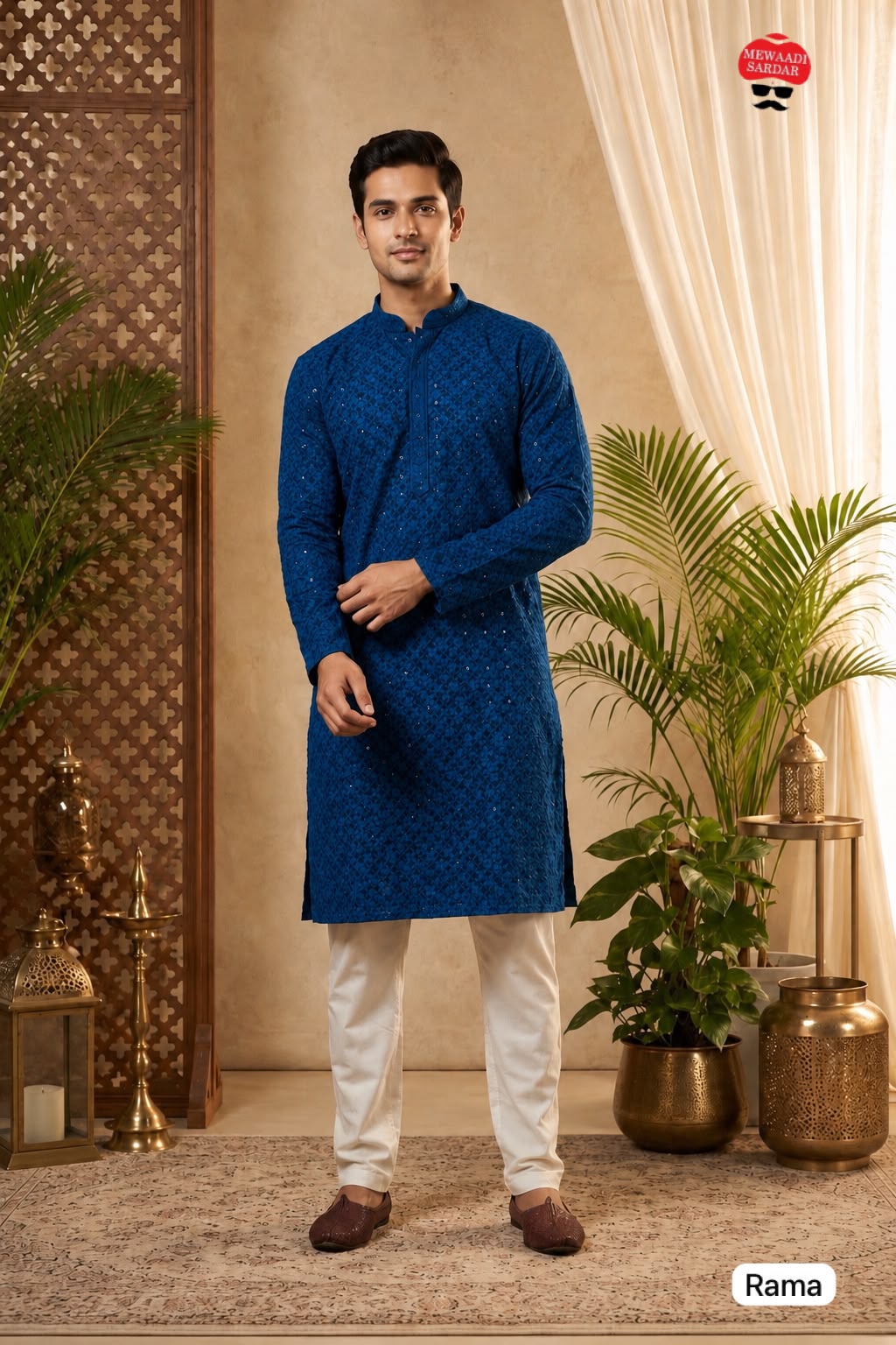 Chic Chikankari Premium Men's Kurta Set