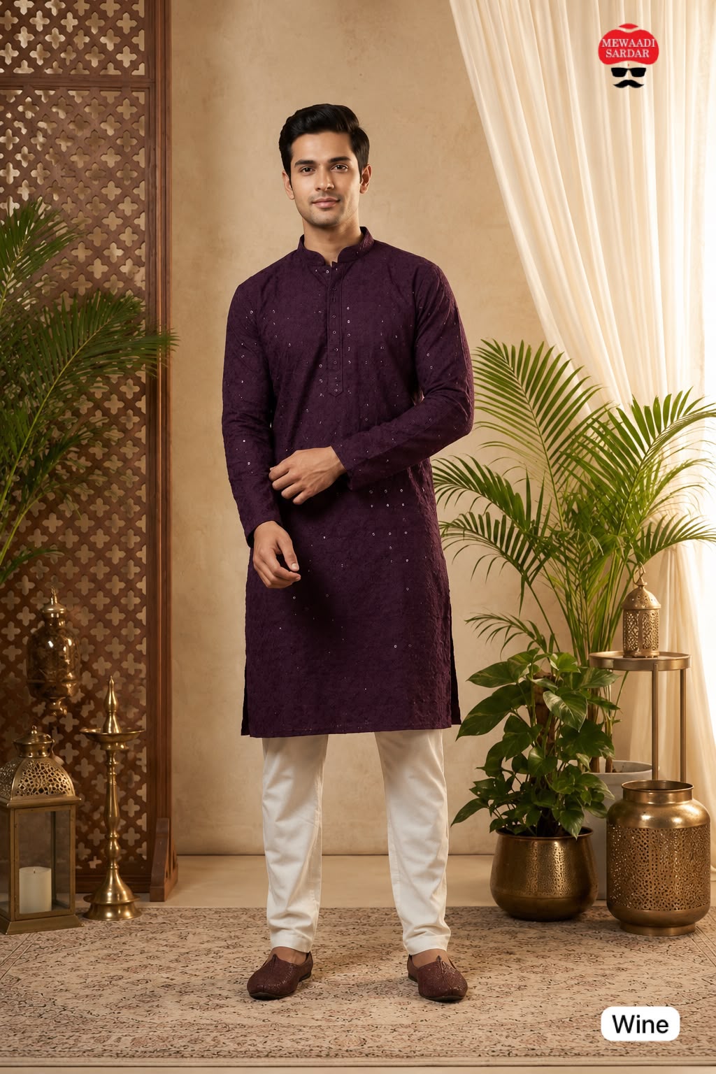 Chic Chikankari Premium Men's Kurta Set