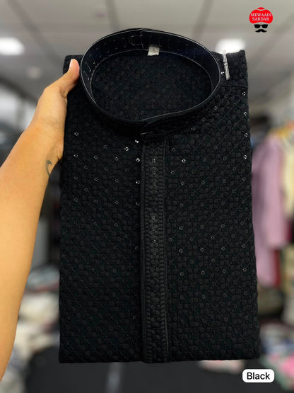 Chic Chikankari Premium Men's Kurta Set