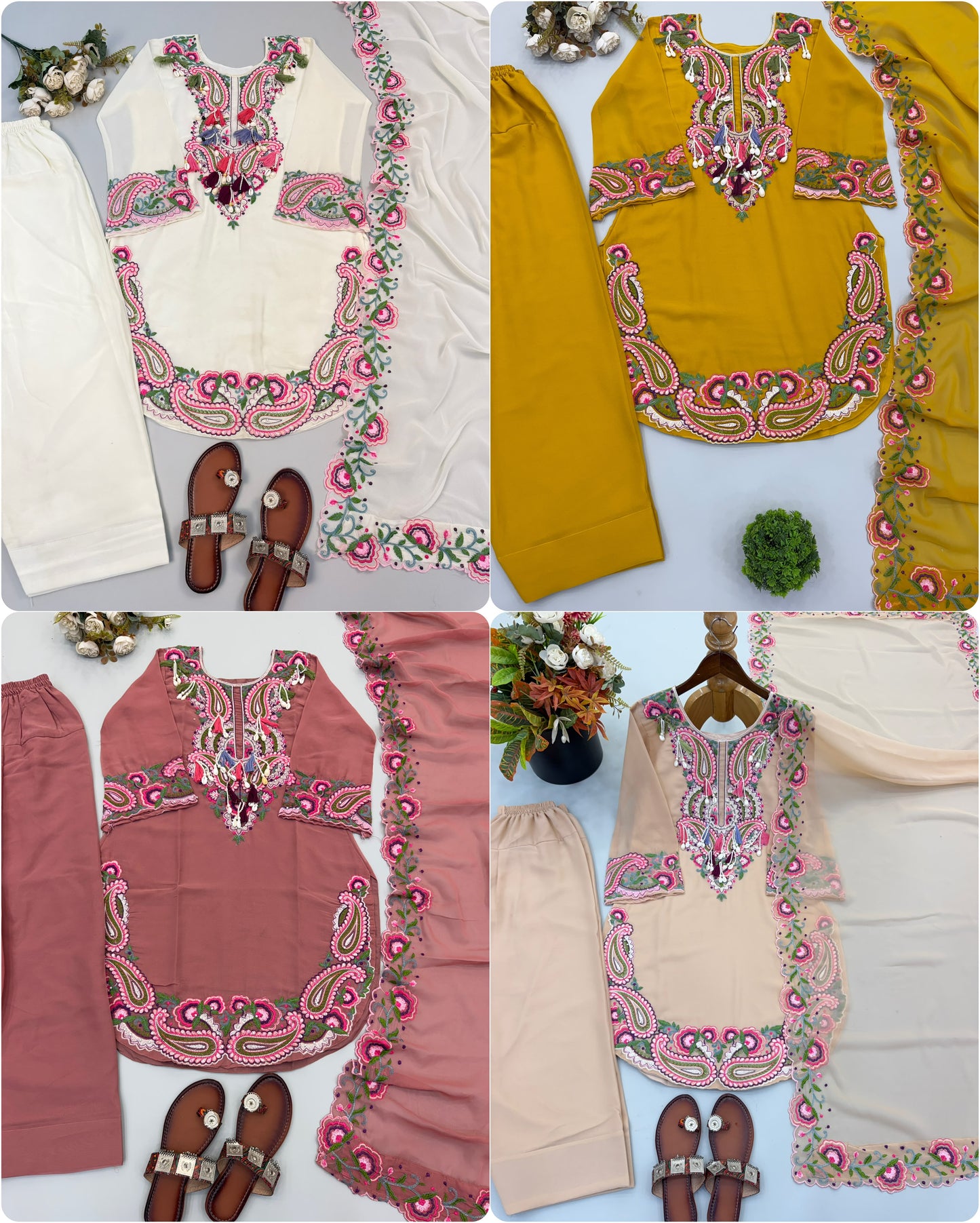 Premium Heavy Georgette Farshi Suit Set