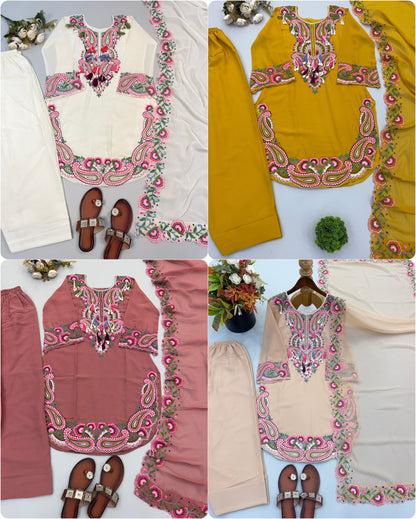 Premium Heavy Georgette Farshi Suit Set