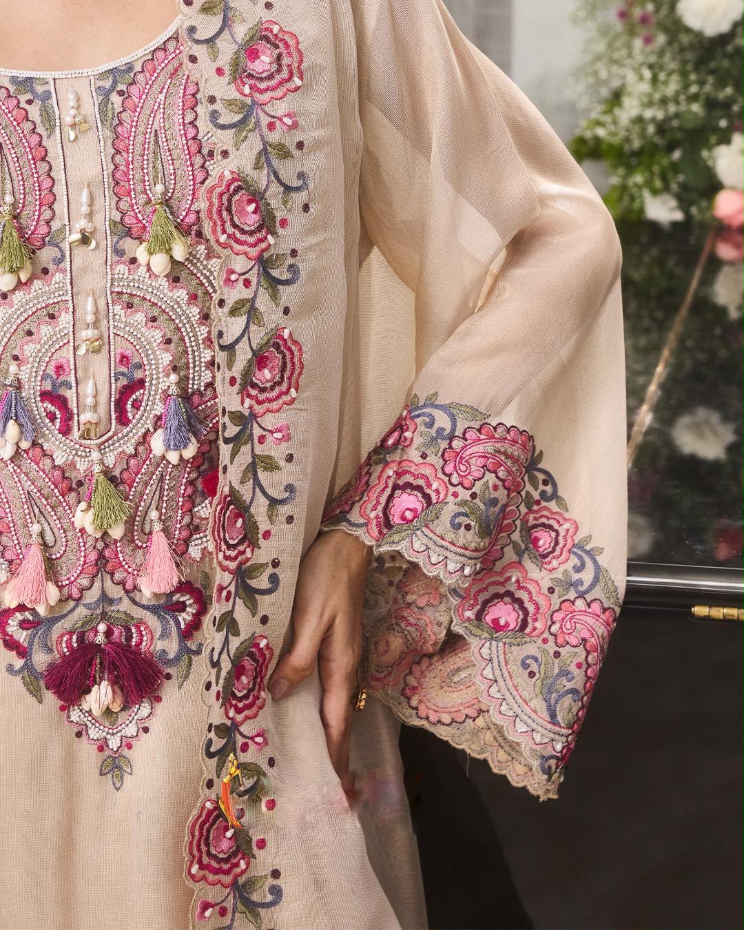 Premium Heavy Georgette Farshi Suit Set