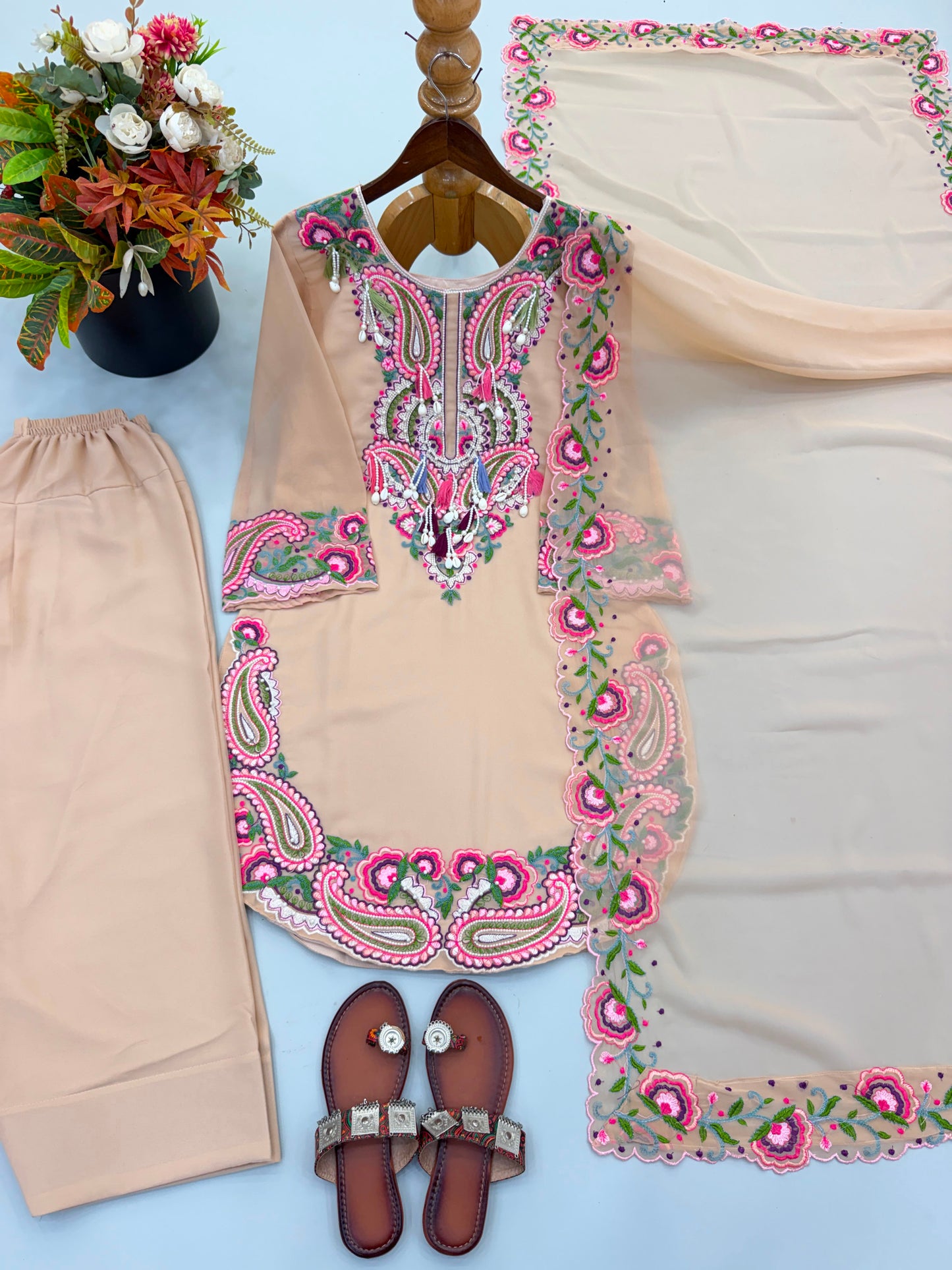 Premium Heavy Georgette Farshi Suit Set