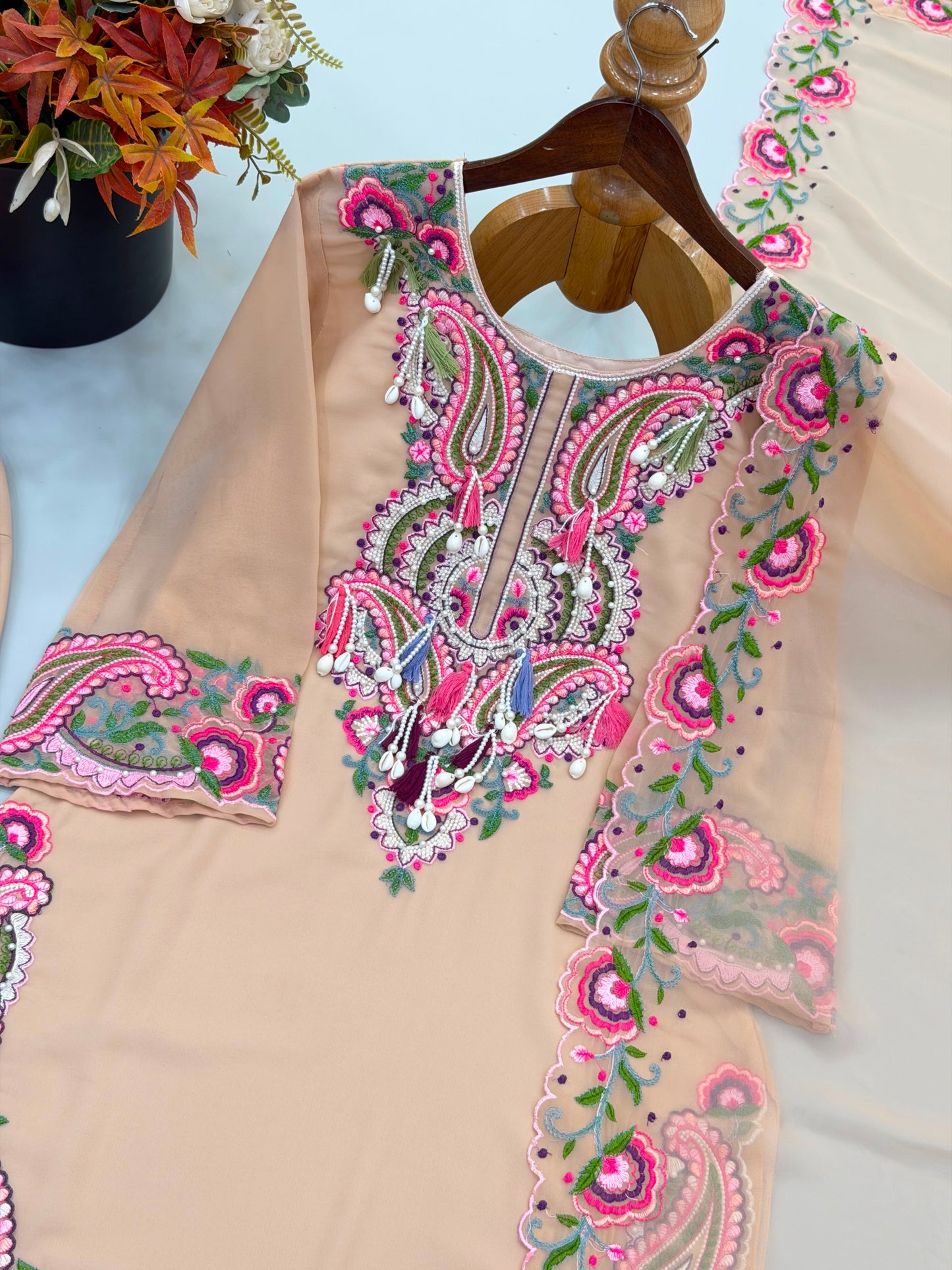Premium Heavy Georgette Farshi Suit Set