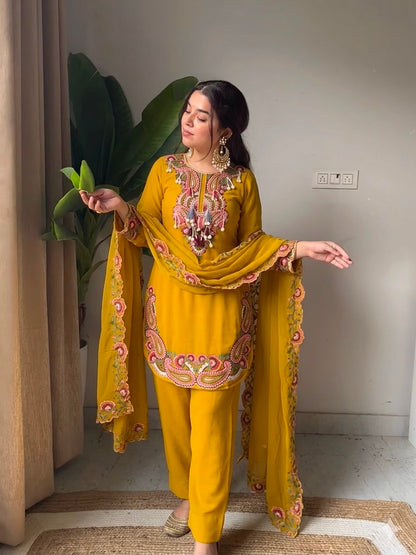 Premium Heavy Georgette Farshi Suit Set