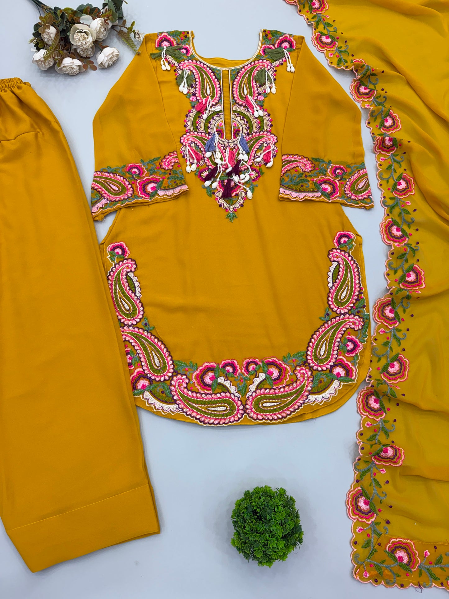Premium Heavy Georgette Farshi Suit Set