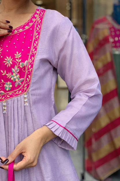 Premium Chanderi Silk Sharara Co-ord Set