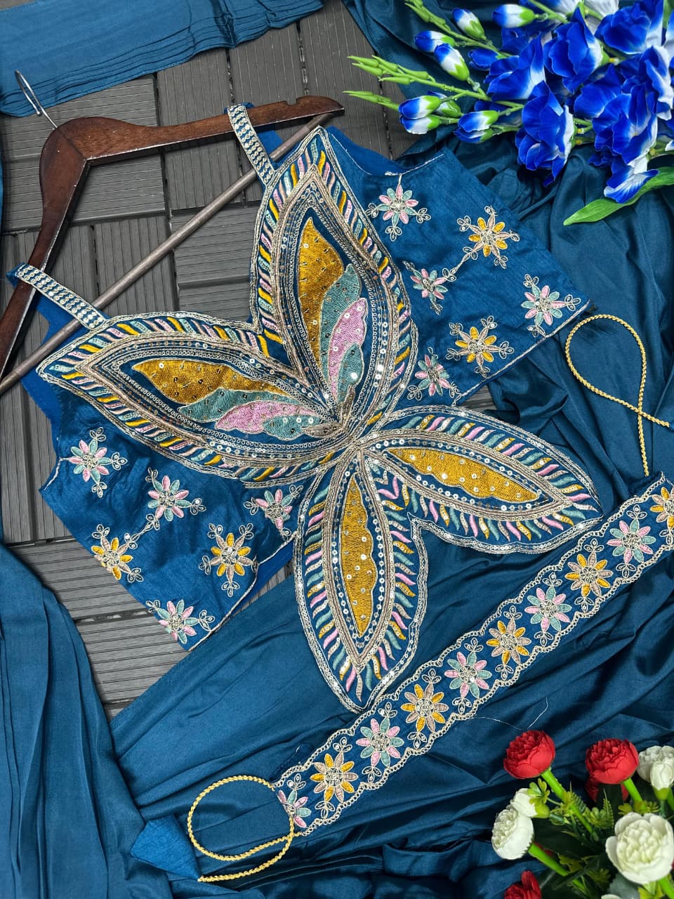 Gorgeous Ready-to-Wear Embroidered Saree