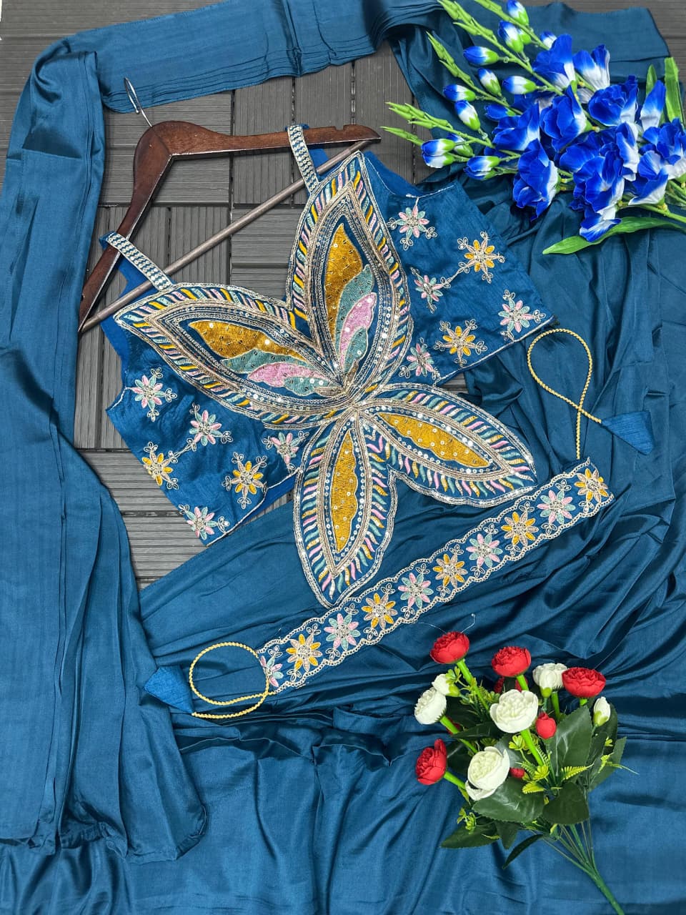 Gorgeous Ready-to-Wear Embroidered Saree