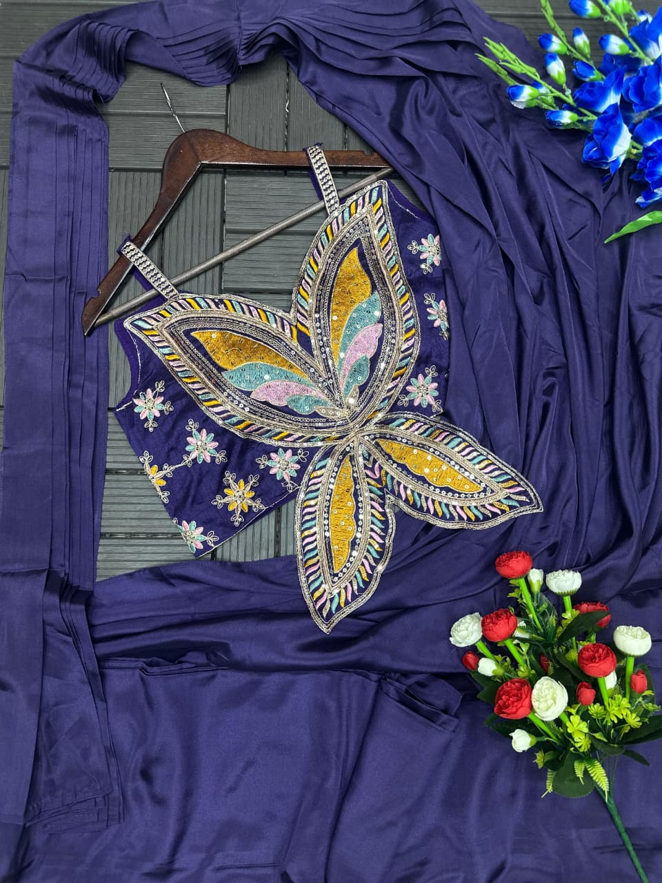 Gorgeous Ready-to-Wear Embroidered Saree