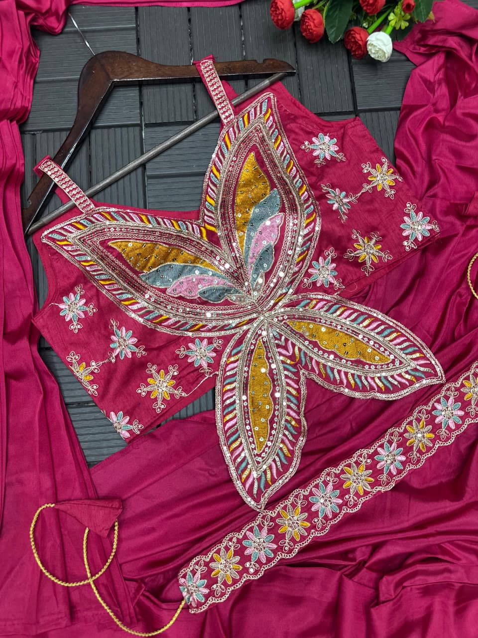 Gorgeous Ready-to-Wear Embroidered Saree