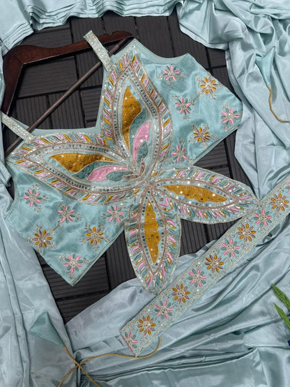 Gorgeous Ready-to-Wear Embroidered Saree