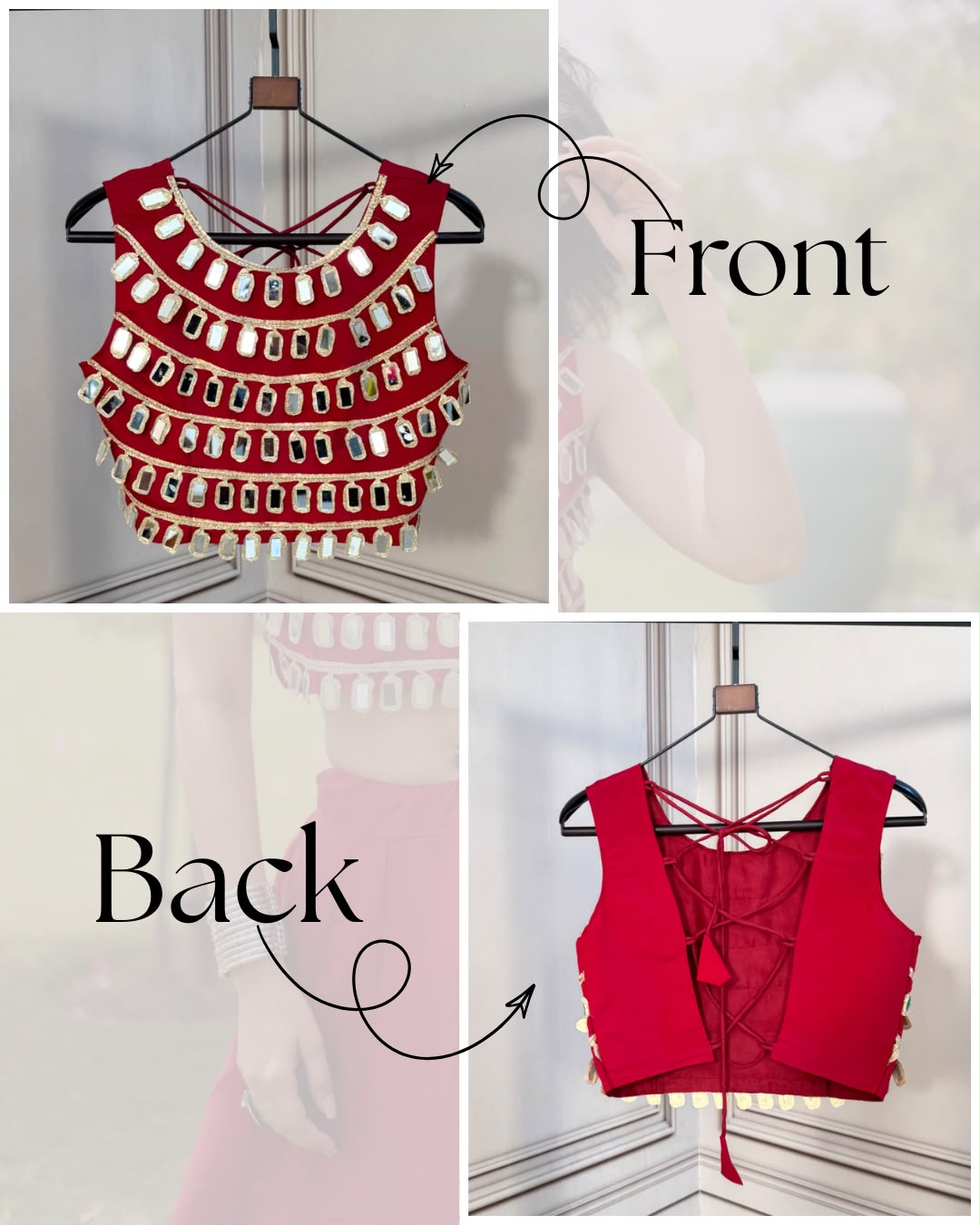 Navratri Special Designer Mirror Work Blouse