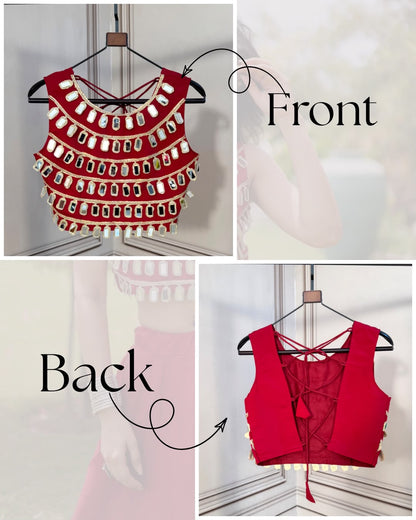 Navratri Special Designer Mirror Work Blouse