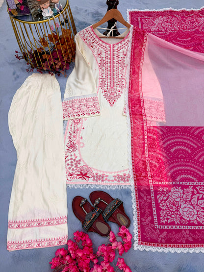 Designer Pink Party Wear Farshi Palazzo Set