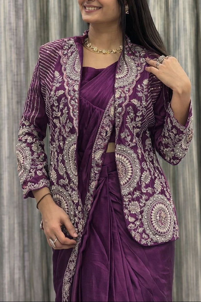 Ready-to-Wear Saree with Designer Jacket