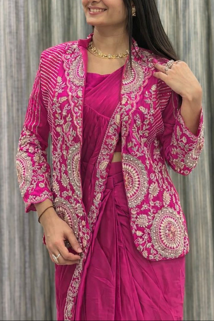 Ready-to-Wear Saree with Designer Jacket