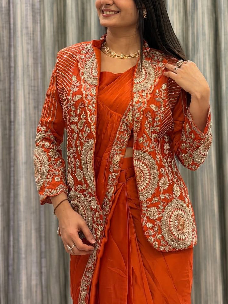 Ready-to-Wear Saree with Designer Jacket