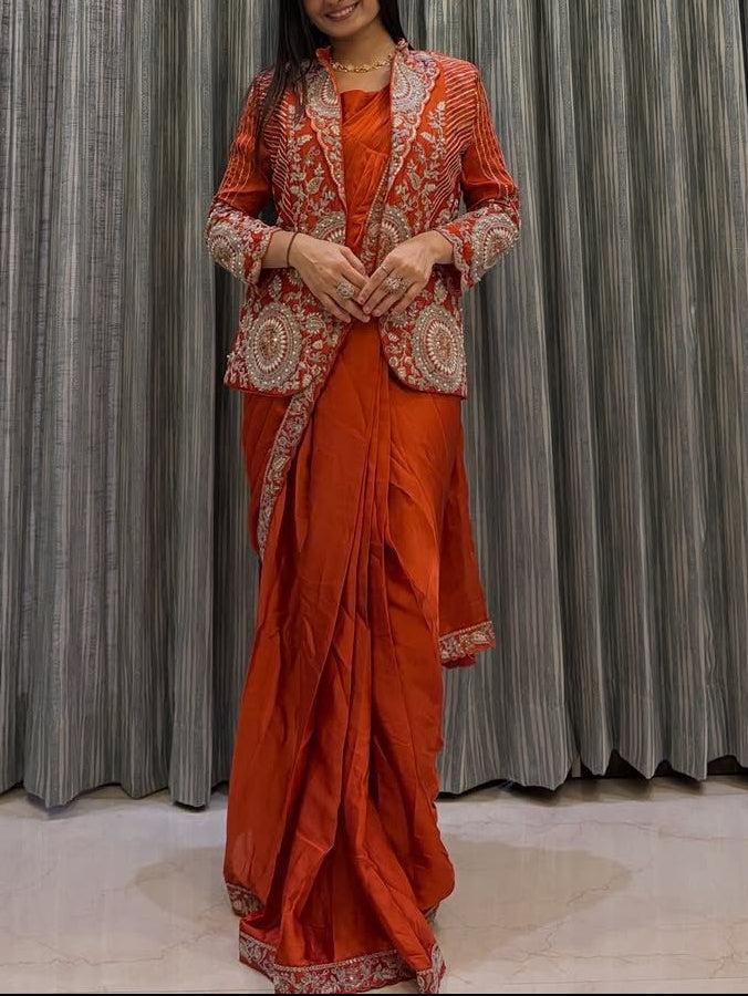 Ready-to-Wear Saree with Designer Jacket