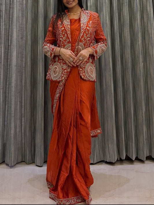 Ready-to-Wear Saree with Designer Jacket