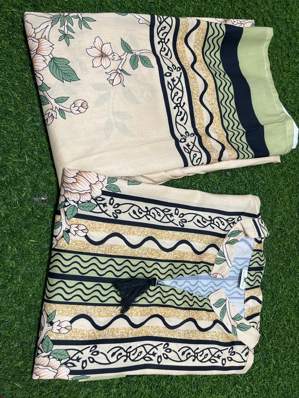 Stylish Muslin Digital Print Kurta Palazzo Set