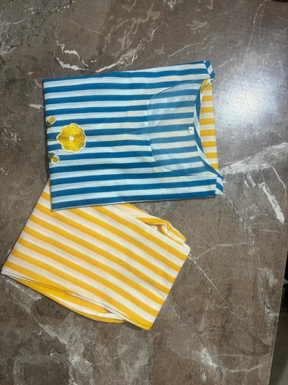 Stylish Striped Cotton Co-ord Set