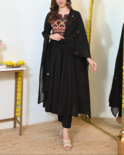 Trending Embroidered Anarkali Cotton Kurta