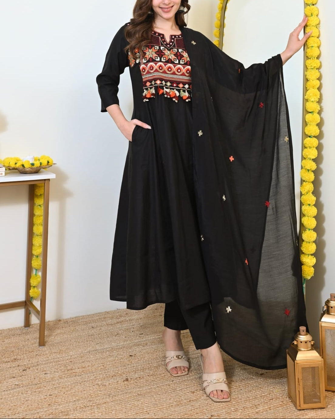 Trending Embroidered Anarkali Cotton Kurta