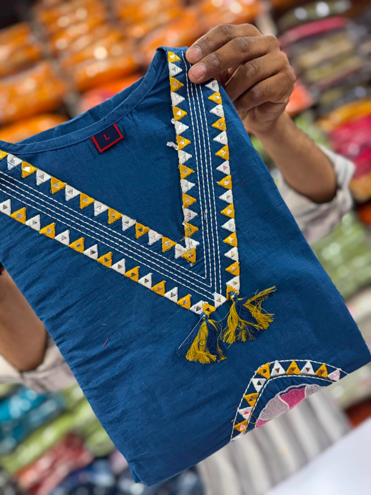 Stylish Embroidered Jaipuri Cotton Kurta Set