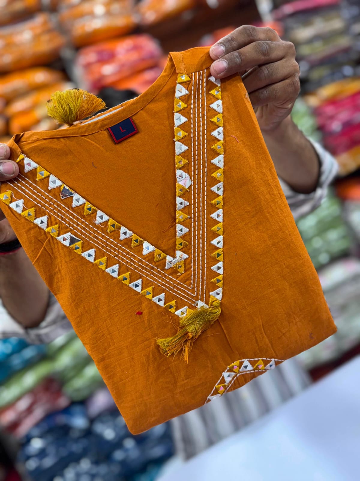Stylish Embroidered Jaipuri Cotton Kurta Set