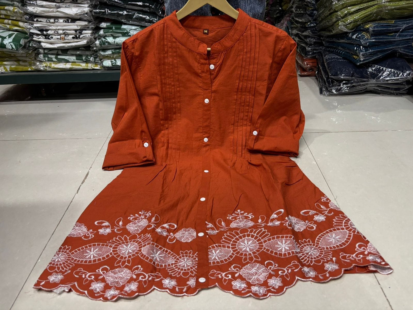 Elegant Embroidered Cotton Co-ord Set