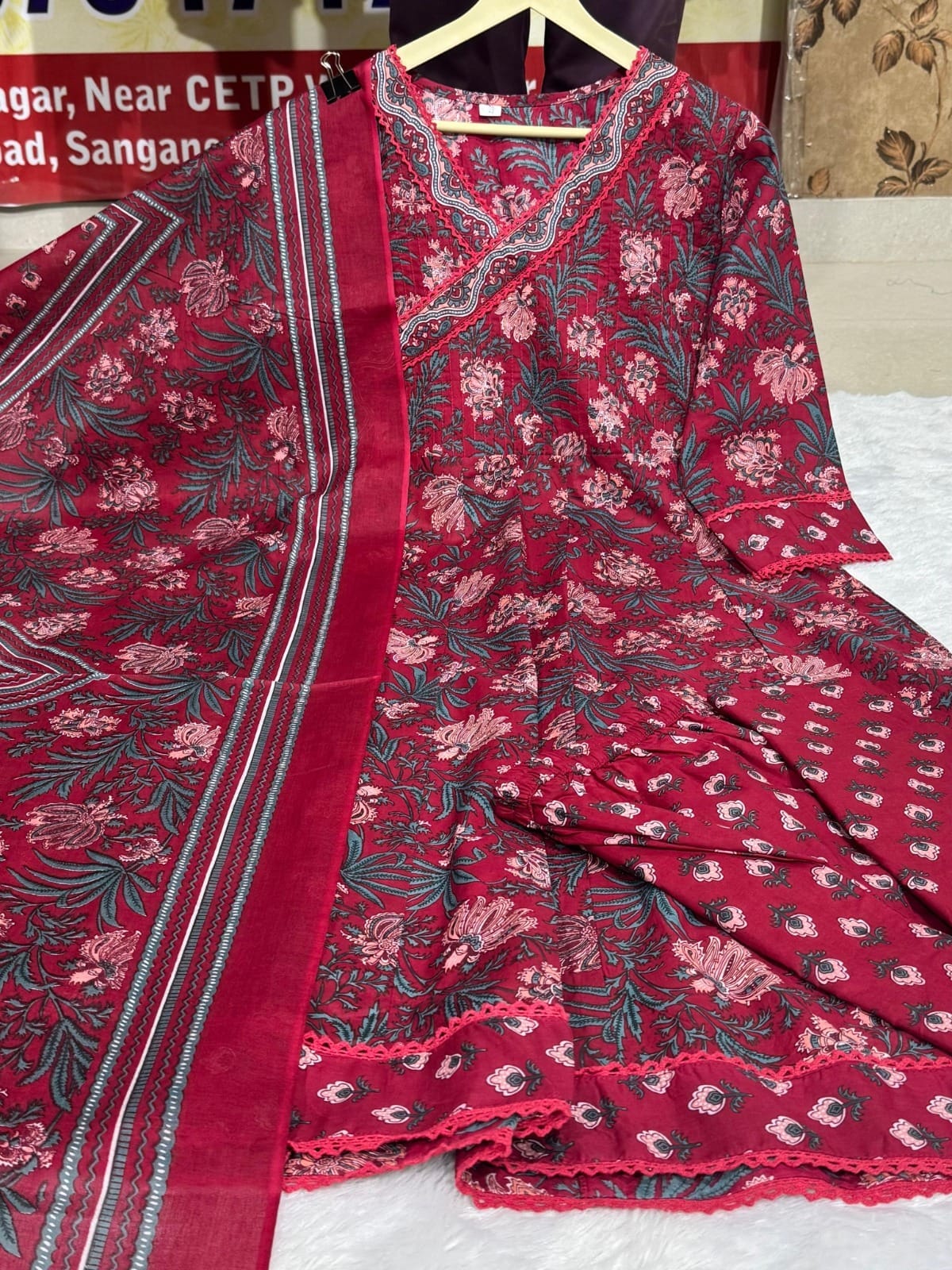 Premium Jaipuri Anarkali Cotton Kurta Set