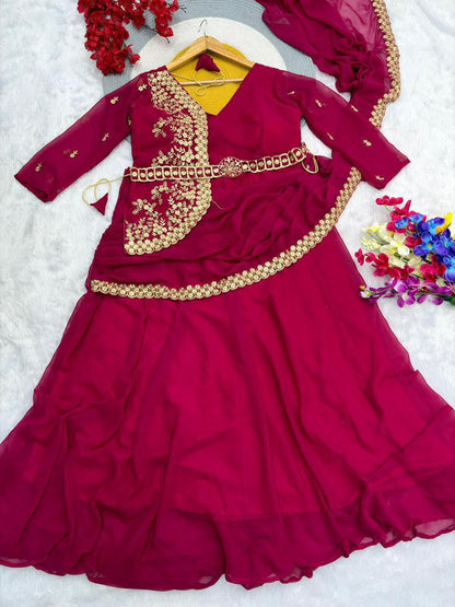 Stunning Designer Saree and Jacket-Style Blouse Combo