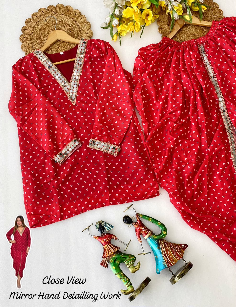 Stylish Muslin Silk Dhoti Co-Ord Set