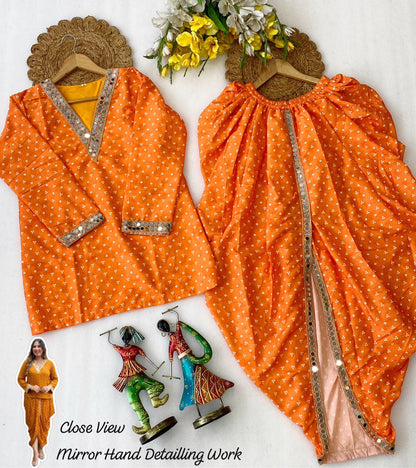 Stylish Muslin Silk Dhoti Co-Ord Set