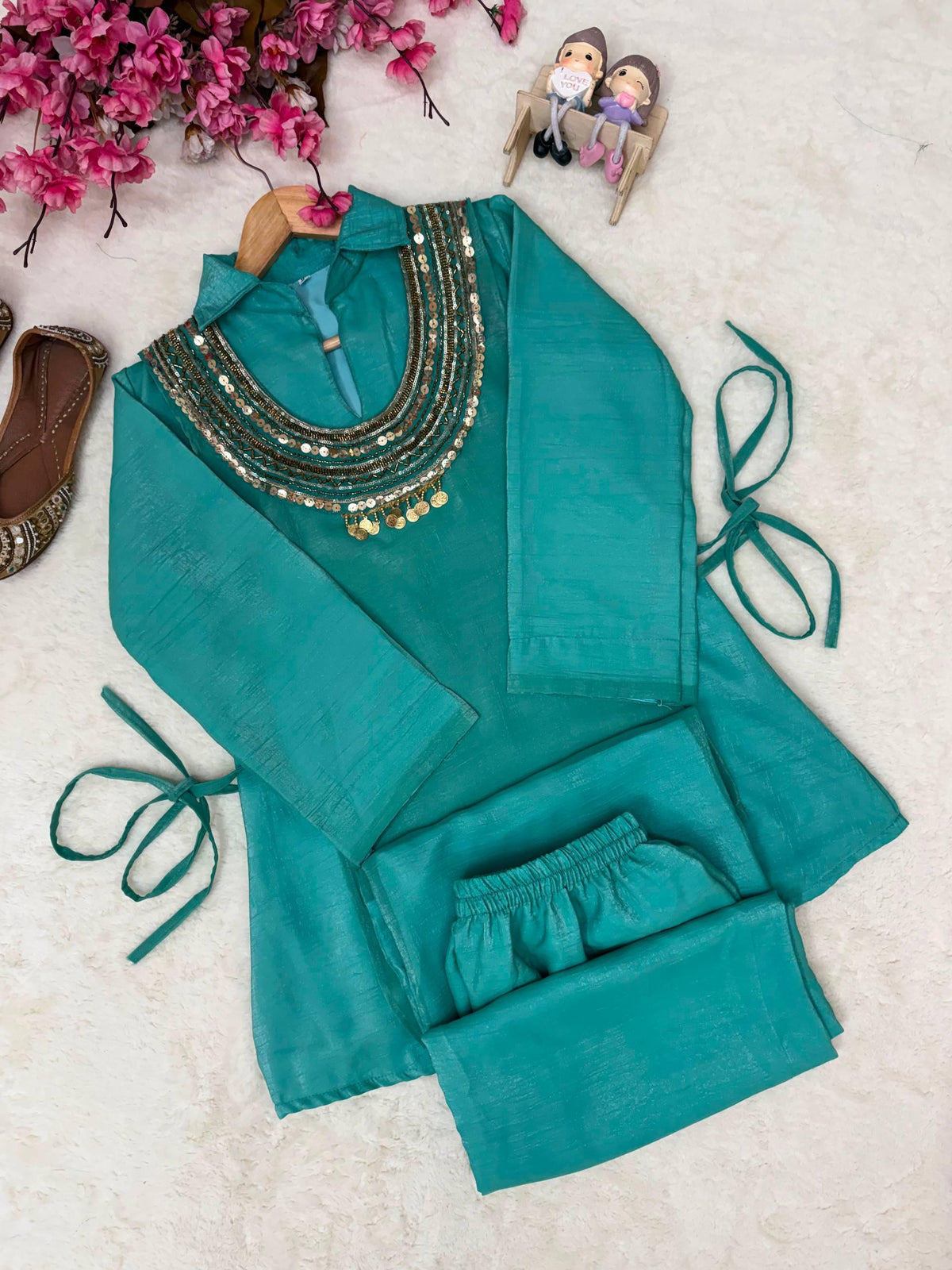 Viral 3-Piece Kurti, Koti And Plazzo Co-ord Set