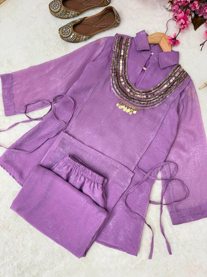 Viral 3-Piece Kurti, Koti And Plazzo Co-ord Set