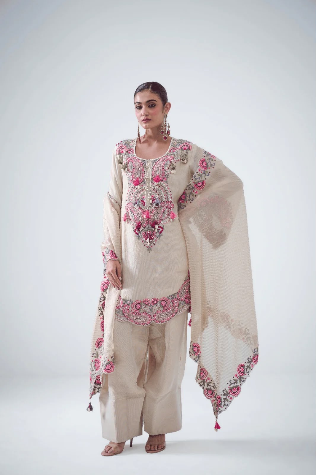 Premium Heavy Georgette Farshi Suit Set