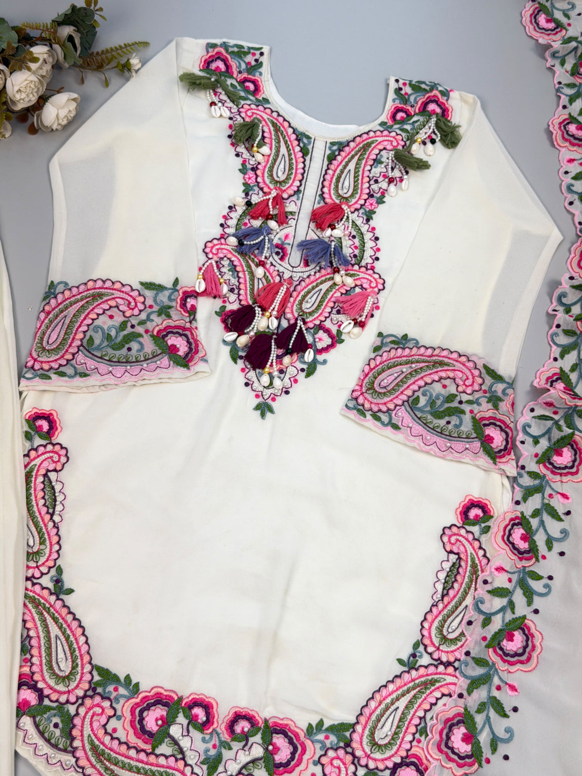 Premium Heavy Georgette Farshi Suit Set