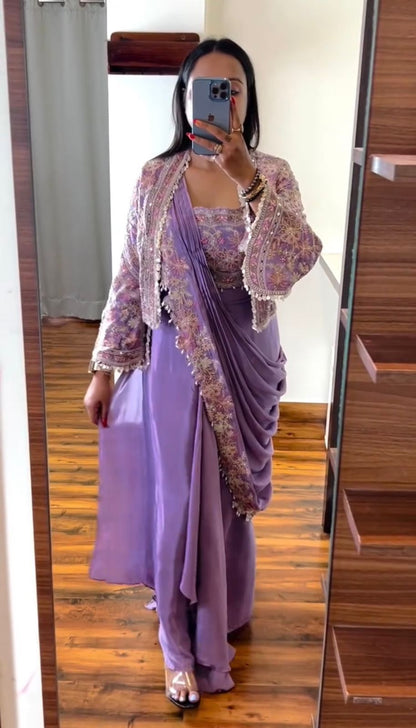 Stunning Indo-Western Drape Saree