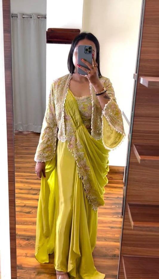 Stunning Indo-Western Drape Saree