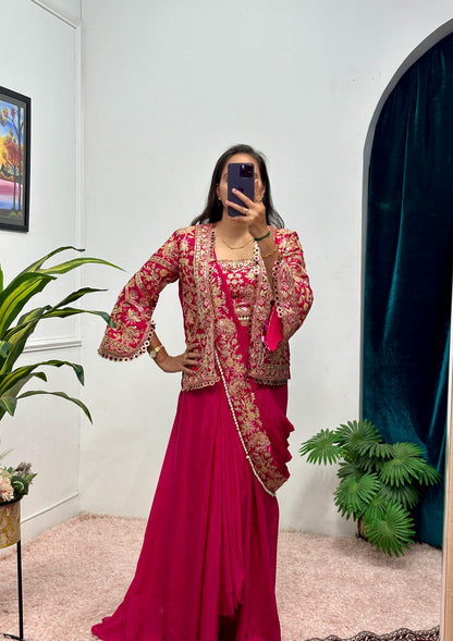 Stunning Indo-Western Drape Saree