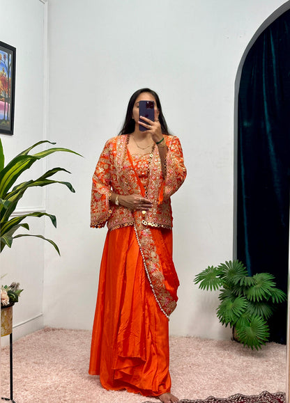 Stunning Indo-Western Drape Saree