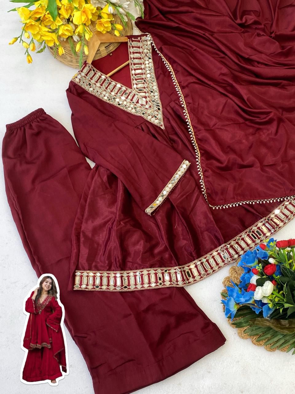 Most Trending Aliya Cut Kediya Style Plazzo Set