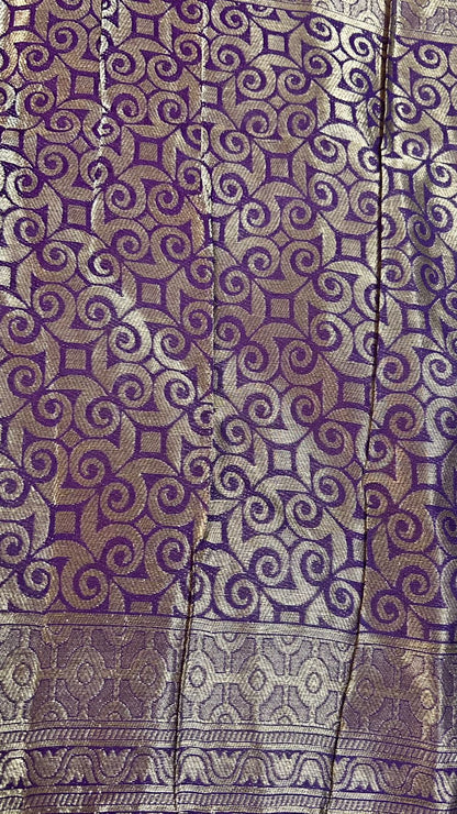Royal Purple Beautiful Heavy Zari Suit Set