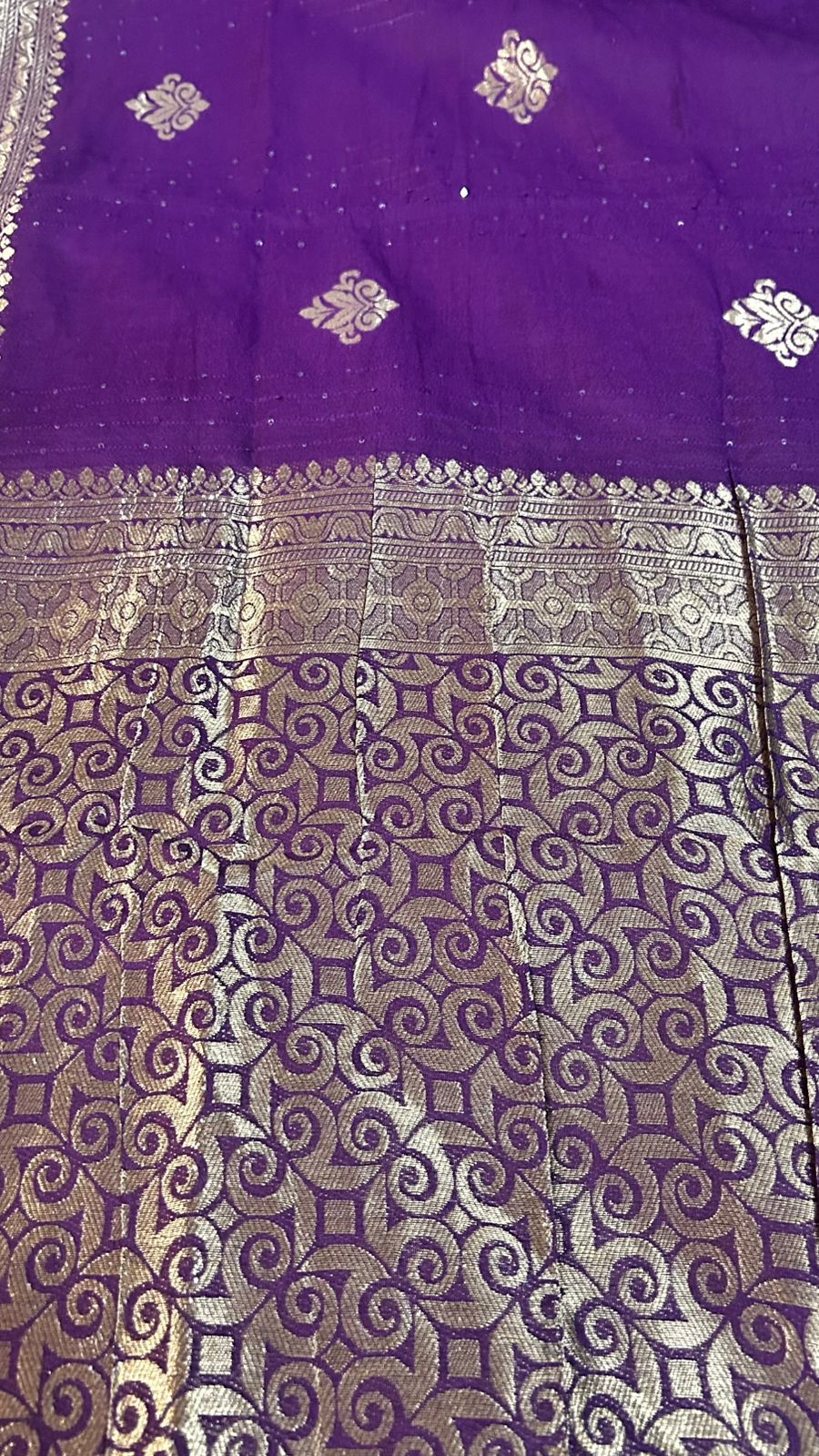 Royal Purple Beautiful Heavy Zari Suit Set