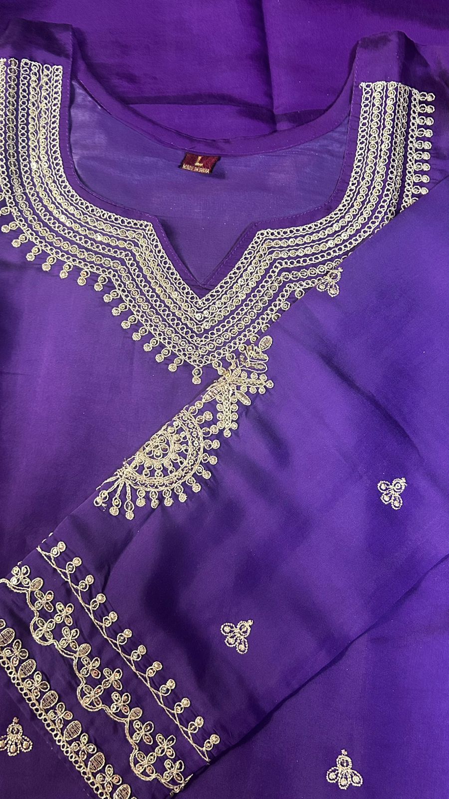 Royal Purple Beautiful Heavy Zari Suit Set