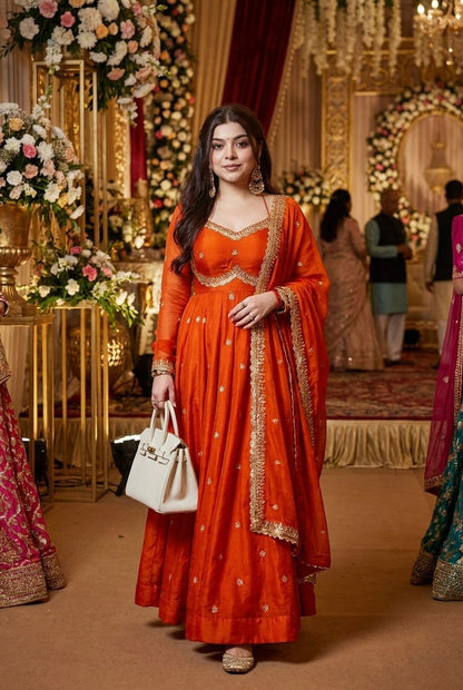 Stunning Georgette 3-Piece Anarkali Set