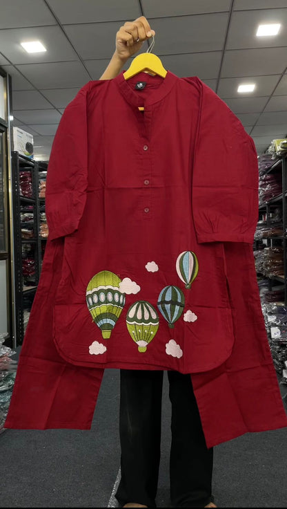 Hot Air Balloon Embroidered Co-ord Sets