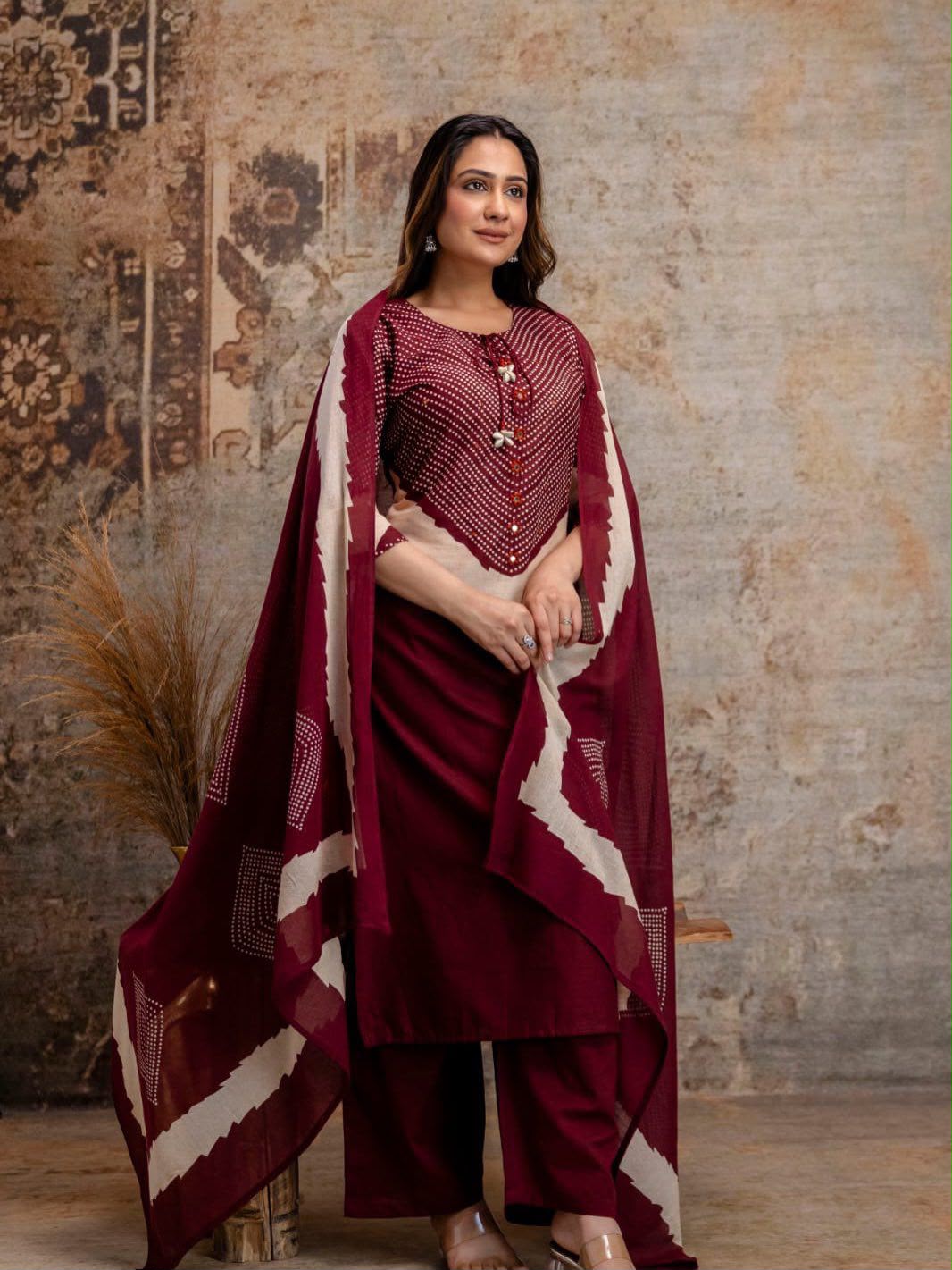Trending Bandhani Cotton Kurta Set